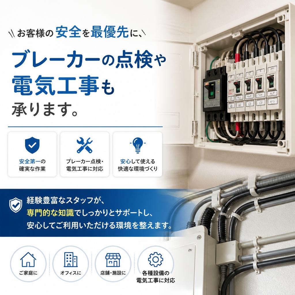 安全・安心な電気工事の提供